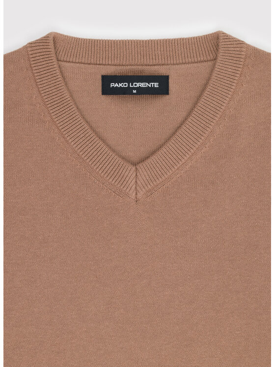 Pako Lorente Pako Lorente Sweter P26WN-2X-010 Brązowy jasny Straight Fit
