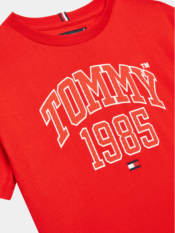 Tommy Hilfiger Tommy Hilfiger Póló Varsity KB0KB08206 D Piros Regular Fit
