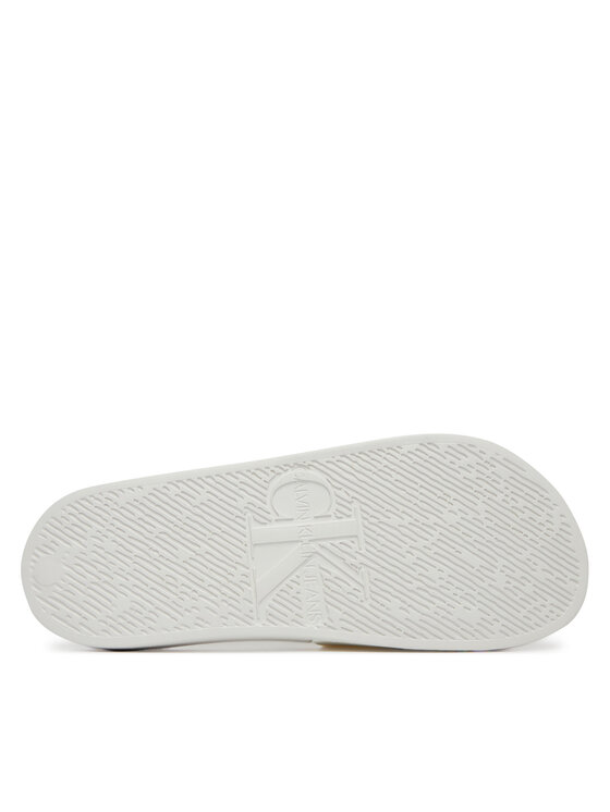 Calvin Klein Jeans Calvin Klein Jeans Klapki Slide Monogram Tpu YW0YW01715 Biały