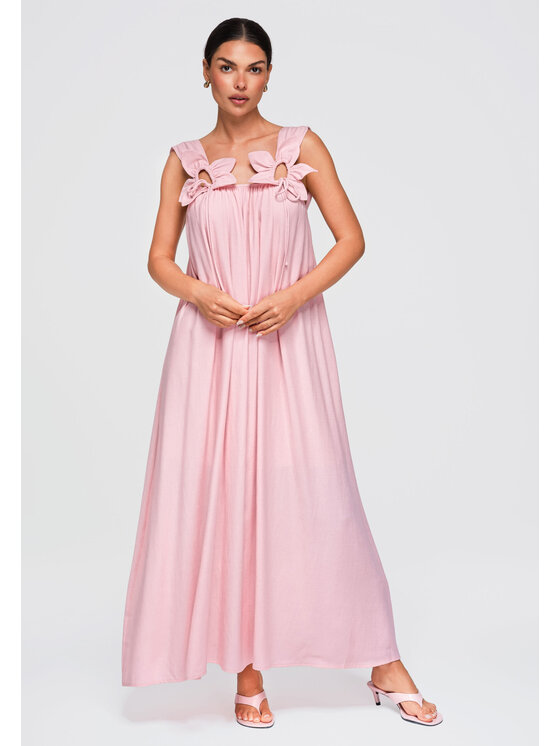 Ombre Ombre Sukienka letnia OW-DLR-E0014 Różowy Loose Fit