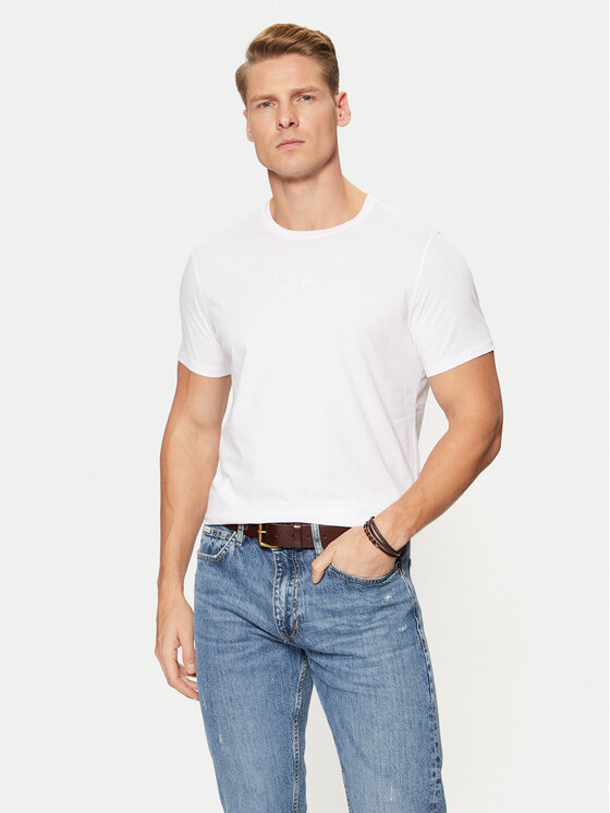 Guess Guess T-Shirt M4GP39 K7HD0 Biały Regular Fit
