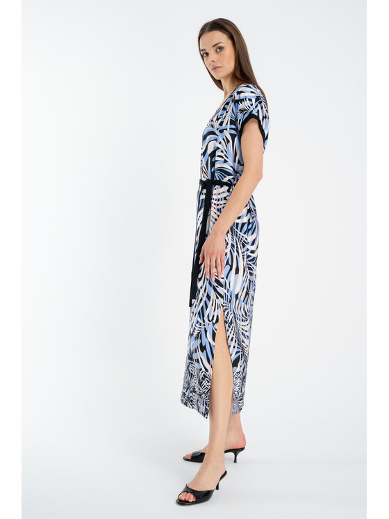 CLICK CLICK Φόρεμα καλοκαιρινό 60-6138 Μπλε Regular Fit