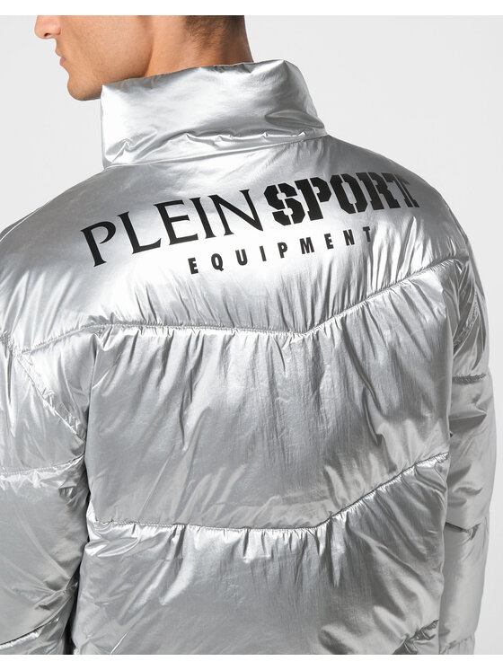 Plein Sport Plein Sport Kurtka puchowa 14213 Srebrny Regular Fit