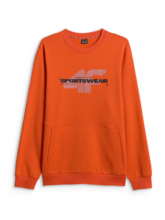 4F 4F Bluza SPORTS CLUB Pomarańczowy Regular Fit