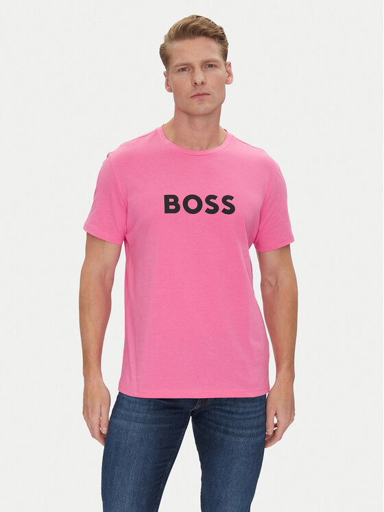 Męski T-Shirt BOSS, Rozmiar XL, Różowy, 50491706