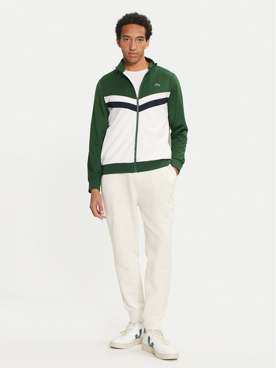 Lacoste Lacoste Majica dugih rukava SH2646 Zelena Regular Fit