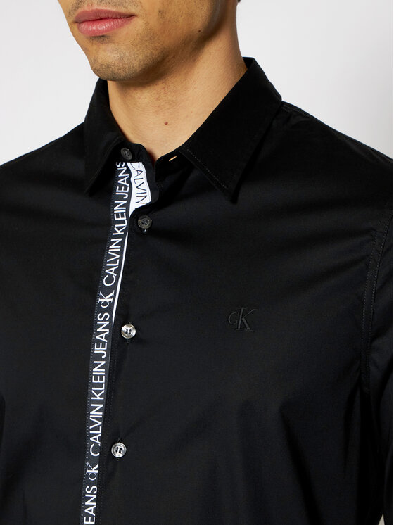 Calvin Klein Jeans Chemise J30J317131 Noir Slim Fit • Modivo.fr