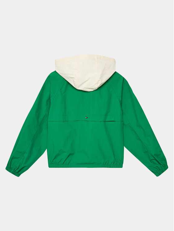 Tommy Jeans Tommy Jeans Jakna protiv vjetra Script Monogram KG0KG07898 Zelena Regular Fit