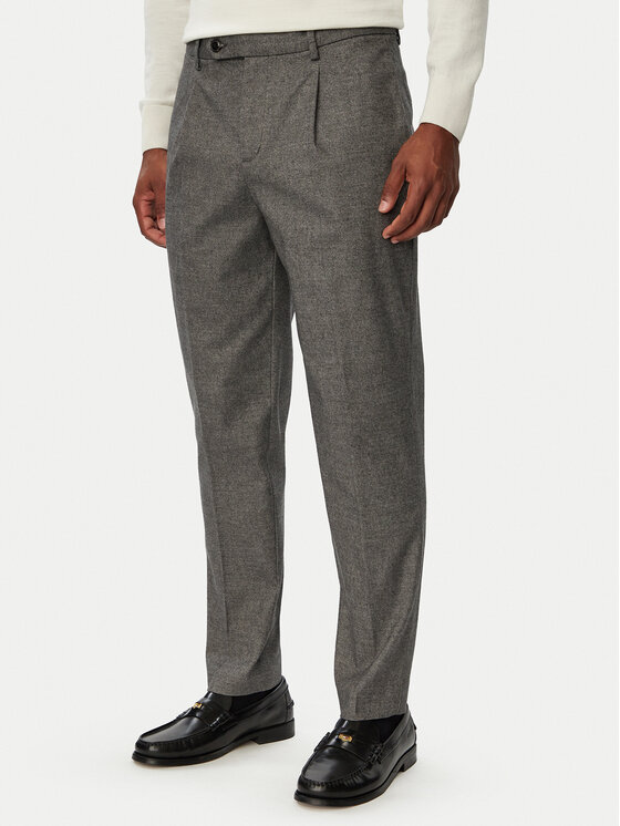 Tommy Hilfiger Текстилни панталони MW0MW45058 Сив Tapered Fit