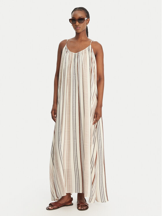 Eleh Eleh Letné šaty SS260133 Écru Relaxed Fit
