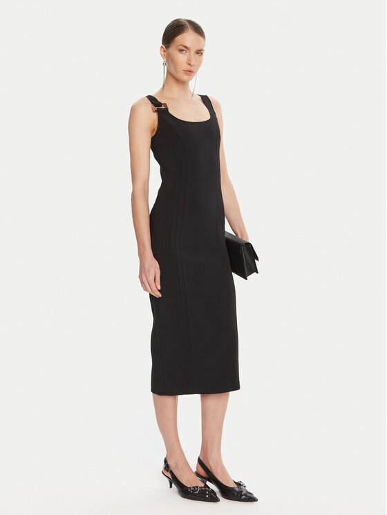 Patrizia Pepe Patrizia Pepe Φόρεμα κοκτέιλ 8A1514 A6F5 Μαύρο Regular Fit