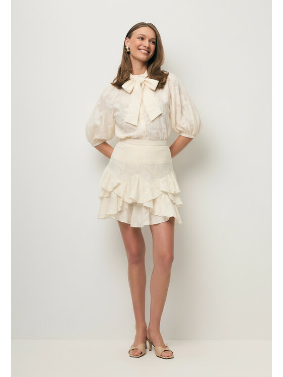 BIZUU BIZUU Spódnica mini ANAIS Biały Standard Fit