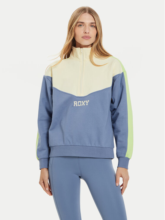 Roxy Mikina Essential Energy ERJFT04860 Modrá Loose Fit