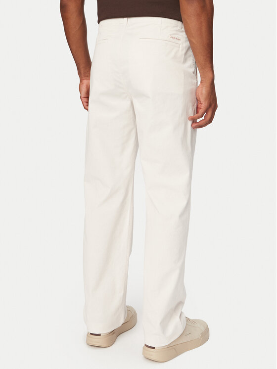 Calvin Klein Jeans Calvin Klein Jeans Chino kalhoty 90s LV04RF619G Bílá Straight Fit