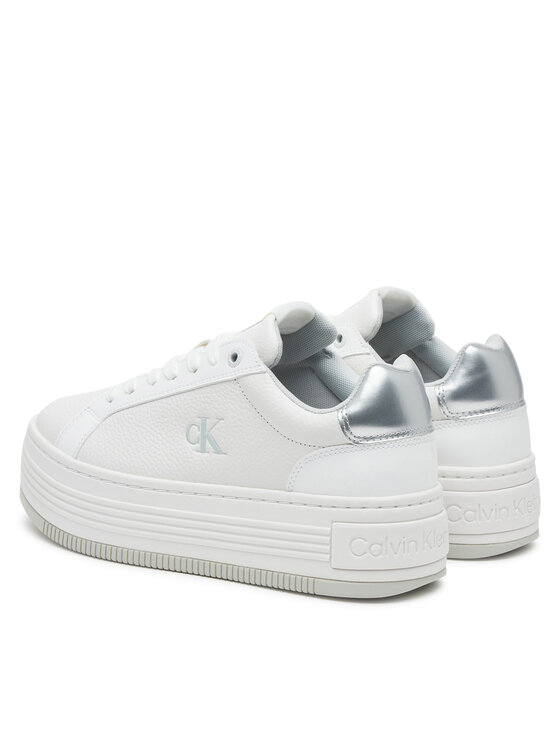 Calvin Klein Jeans Calvin Klein Jeans Sneakersy Bold Flatf Low Lace Mg YW0YW01766 Biały