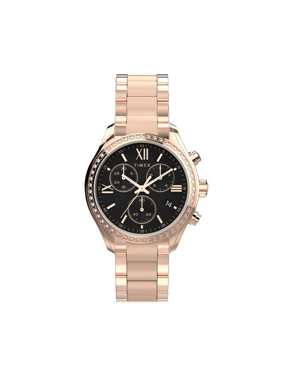 Timex Pulkstenis Dress Chronograph TW2W20100 Rozā zelts