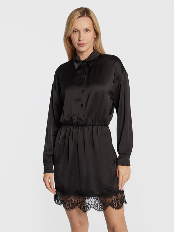 Nissa Nissa Повсякденна сукня RC13336 Чорний Regular Fit