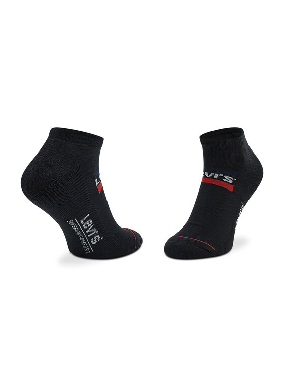 Levi's® Levi's® Σετ 2 ζευγάρια κοντές κάλτσες unisex 701219507 Μαύρο