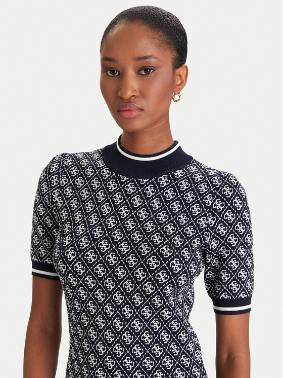 Guess Guess Strickkleid W3YK39 Z37K0 Dunkelblau Regular Fit