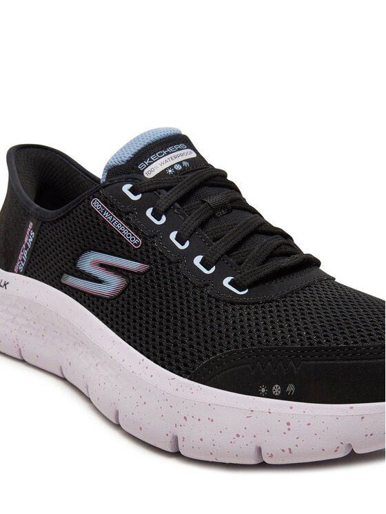 Skechers black shoes without laces cheap