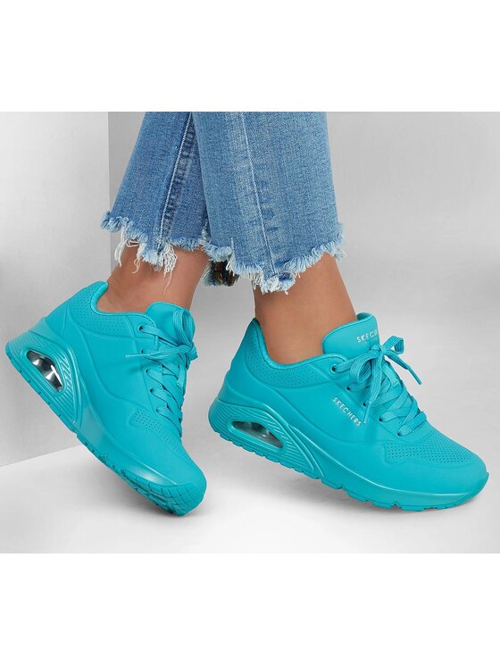 Skechers Skechers Sneakersy 73690-TURQ Turkusowy