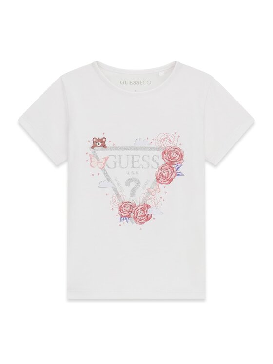 Guess Kids Guess Kids T-Shirt 183880 Biały Classic Fit