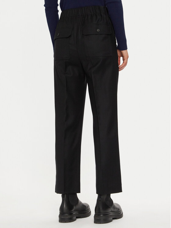 Weekend Max Mara Weekend Max Mara Παντελόνι υφασμάτινο Hateley 2425136052 Μαύρο Regular Fit