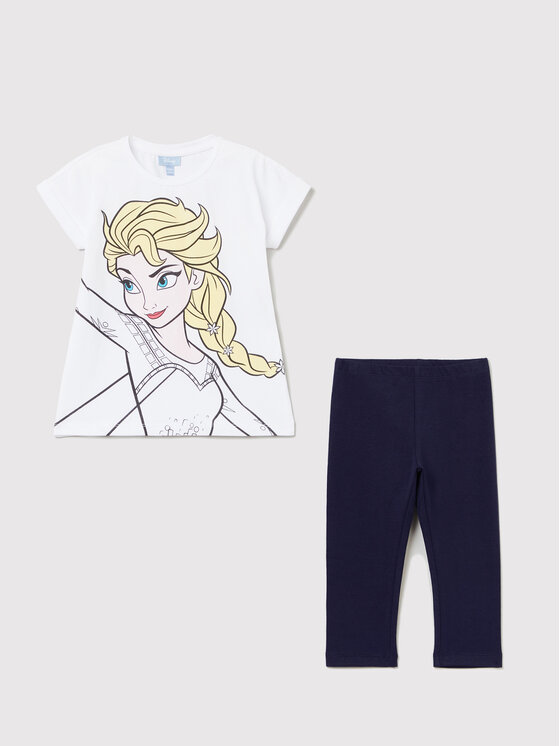 OVS OVS Komplekti kuuluvad t-särk ja retuusid FROZEN 1519519 Värviline Regular Fit