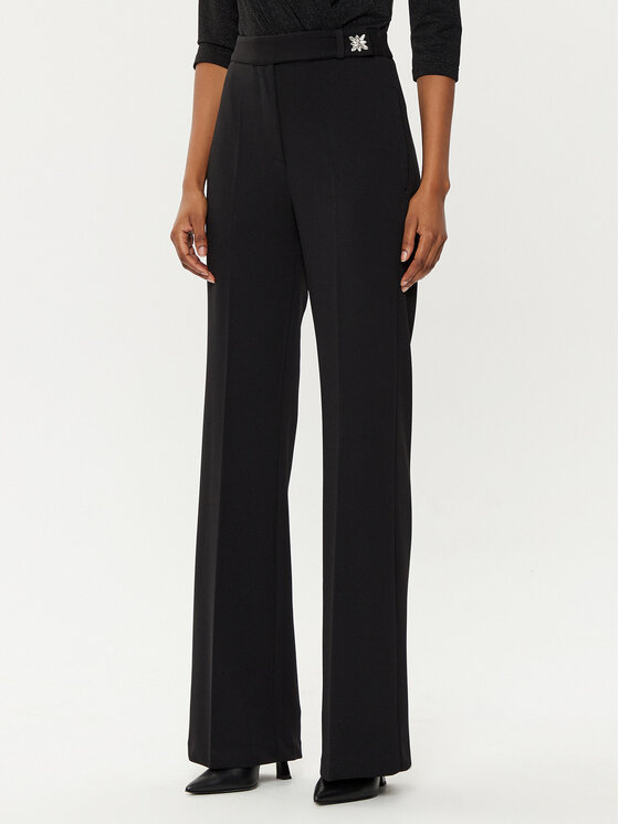 Rinascimento Pantaloni di tessuto CFC0121719003 Nero Regular Fit, taglia : L