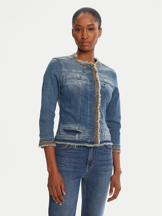 Liu Jo Liu Jo Jeansová bunda UXX039 D4128 Tmavomodrá Regular Fit