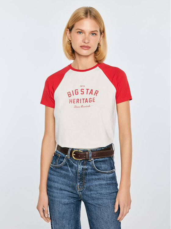 BIG STAR BIG STAR T-Shirt HERRI Czerwony Basic Fit