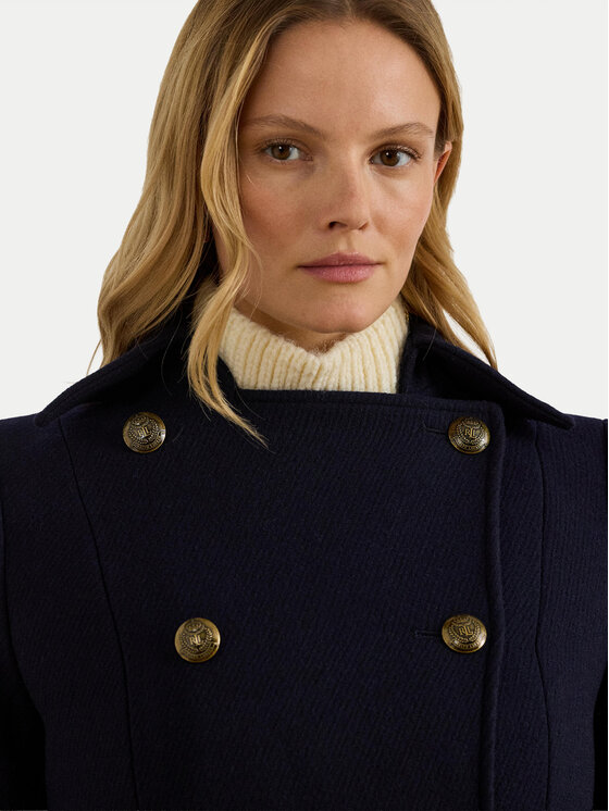 LAUREN RALPH LAUREN LAUREN RALPH LAUREN Płaszcz wełniany 297P04150002 Granatowy Regular Fit