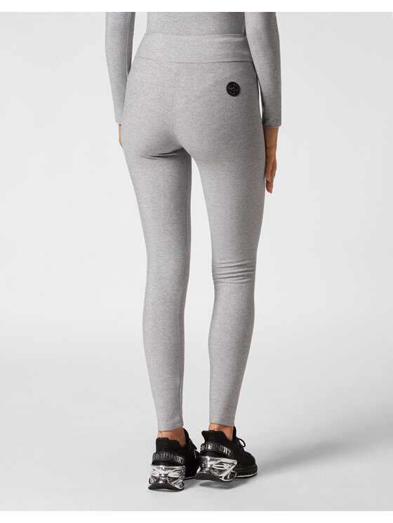 Plein Sport Plein Sport Legginsy 4487 Srebrny Active Fit