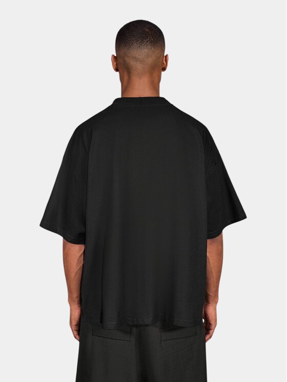 MADE BY SOCIETY MADE BY SOCIETY T-Shirt Tricou Heure Noire - T17688 Czarny Basic Fit