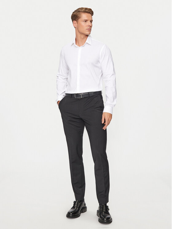 Calvin Klein Calvin Klein Риза K10K113182 Бял Slim Fit