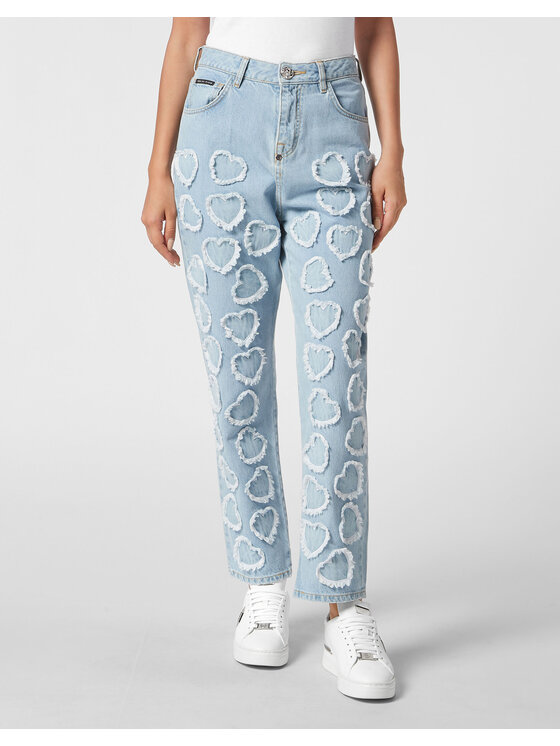 PHILIPP PLEIN PHILIPP PLEIN Jeansy 15657 Biały Loose Fit