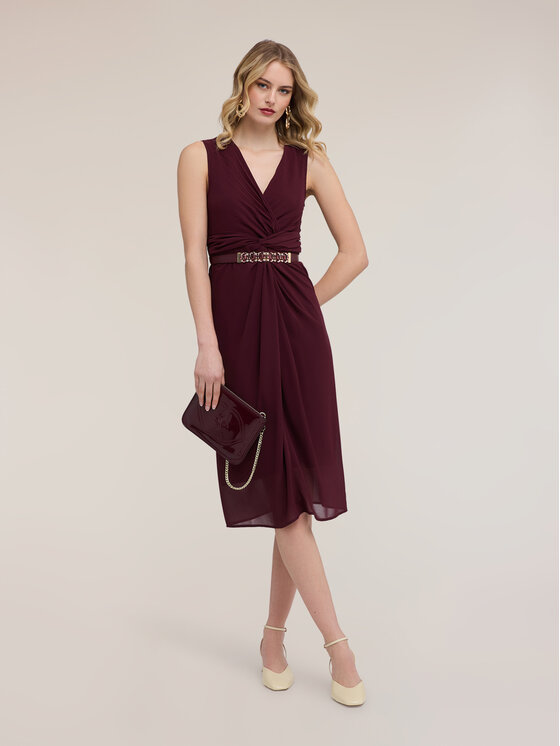 Motivi Motivi Vestito da giorno 7083Q003515N036 Bordeaux A-Line Fit