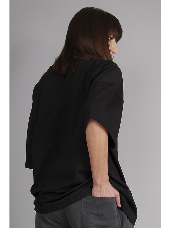 OPRA OPRA T-Shirt OP-RIHAM-BLACK Czarny Oversize