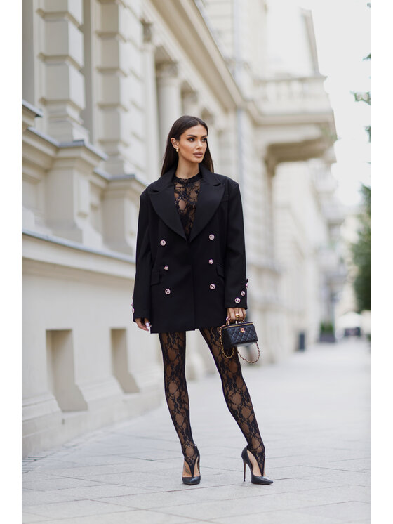 LilaLou LilaLou Legginsy Sophia Czarny Slim Fit