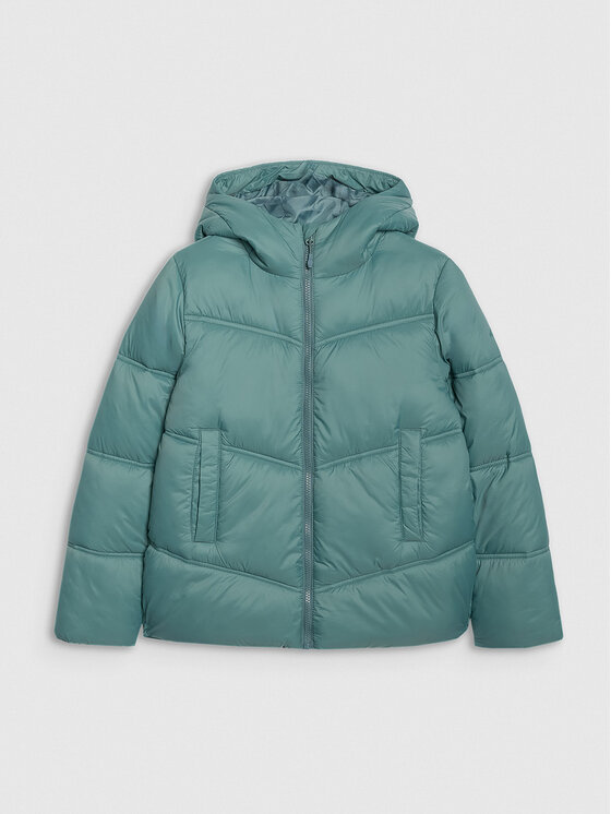 4F 4F Kurtka puchowa OUTERWEAR Khaki Regular Fit
