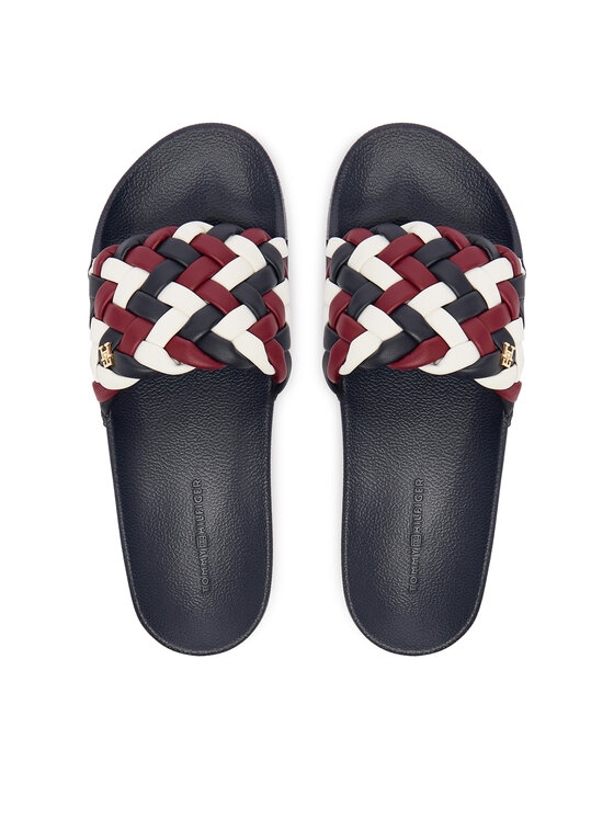 Tommy Hilfiger Tommy Hilfiger Šlepetės Th Cornrow Pool Slide FW0FW09039 Spalvota