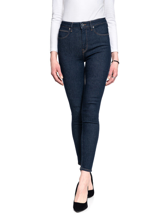 Lee Lee Jeansy SCARLETT ULTRA HI BO Niebieski Skinny Fit