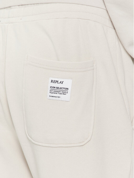 REPLAY Replay Spodnie dresowe M9993.000.23650P Beżowy Regular Fit