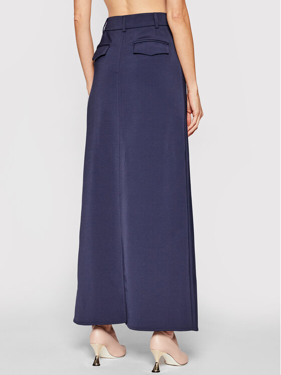 Victoria Victoria Beckham Victoria Victoria Beckham Φούστα maxi Stretch Faille 2221WSK002594A Σκούρο μπλε Regular Fit