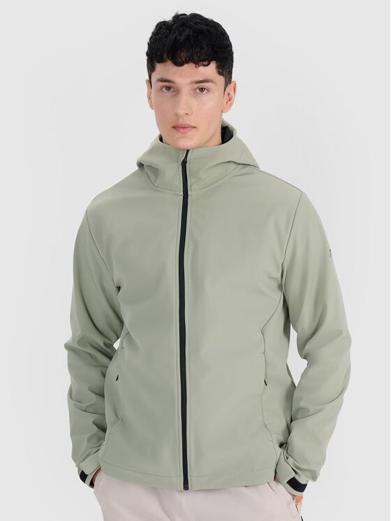4F 4F Kurtka softshell 4FWSS25TSOFM324-44S Zielony Regular Fit