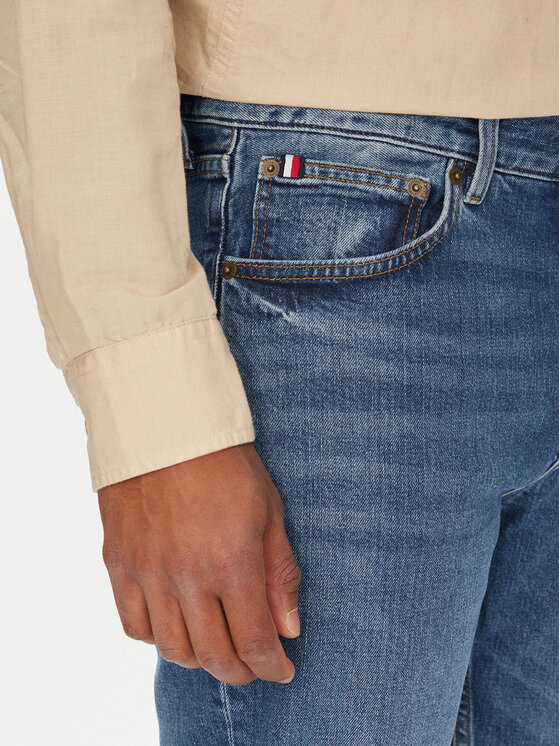 Tommy Hilfiger Tommy Hilfiger Jeans hlače Denton MW0MW39650 Modra Straight Fit