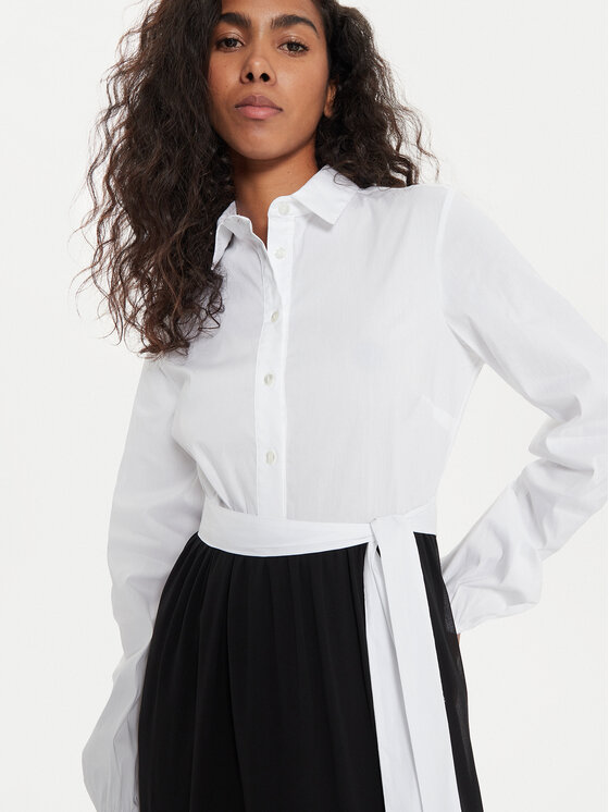 TWINSET TWINSET Φόρεμα πουκάμισο 241TF2034 Μαύρο Loose Fit