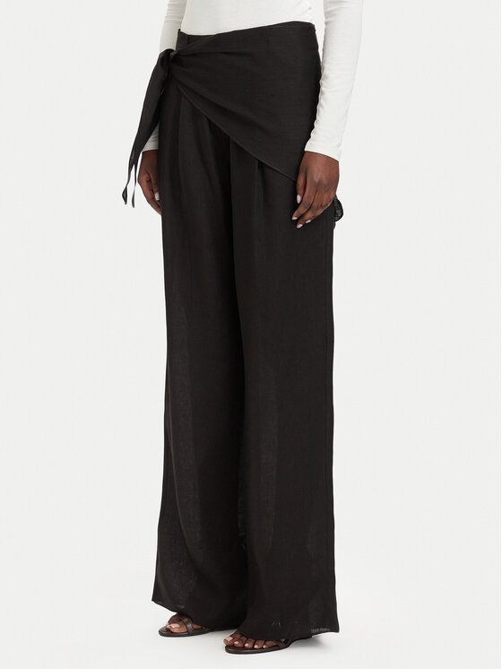 Marella Marella Pantaloni di tessuto Solista 2613131114 Nero Relaxed Fit