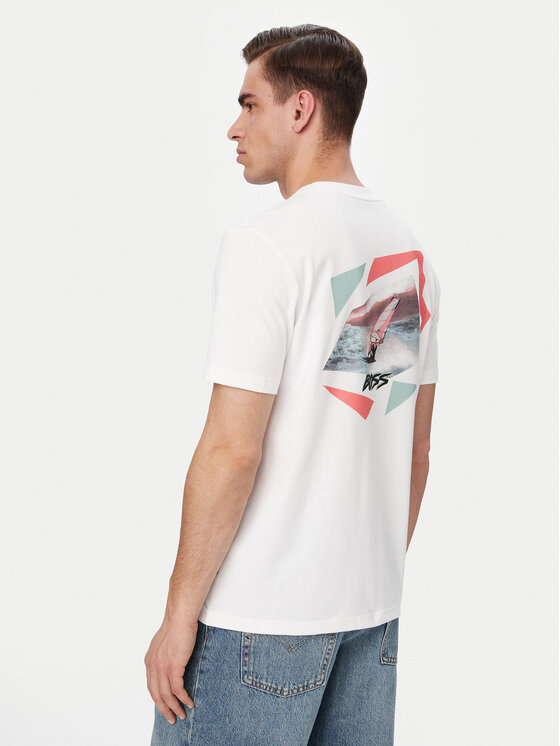 BOSS BOSS Tričko Movement 50561872 Krémová Regular Fit
