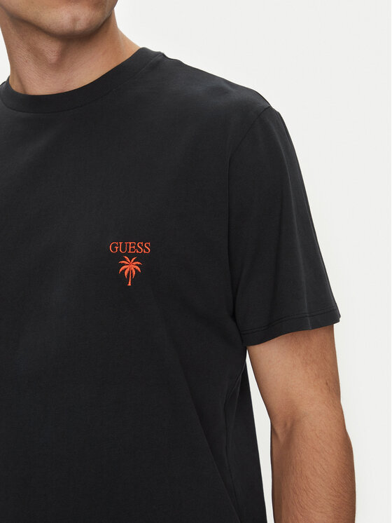 Guess Guess T-Shirt F5GI09 KA260 Czarny Regular Fit